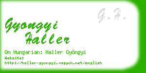 gyongyi haller business card