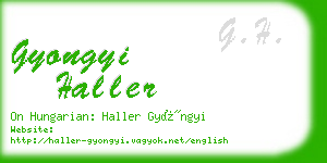 gyongyi haller business card